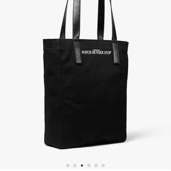 Michael Kors Watch Hunger Stop LOVE Tote bag Canvas black - Picture 14 of 15